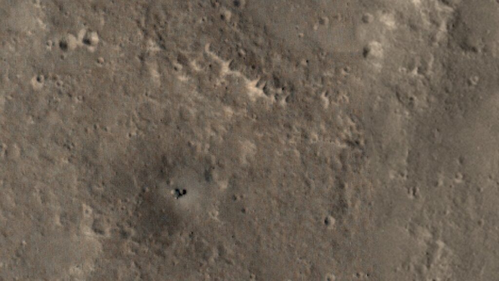 What a NASA spacecraft saw at a robots grave from orbit