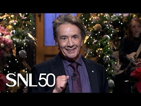 Martin Short brings holiday joy (and roasts) to his musical SNL monologue