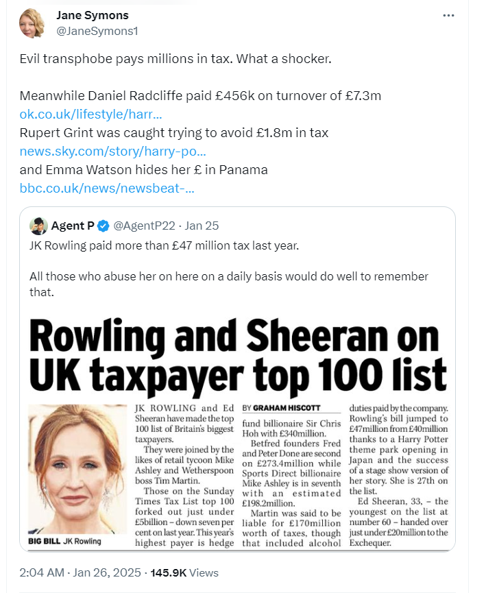 Rowling Tweets About Former ‘Friends:’ ‘It’s Not Paranoia to Think I Hate You’