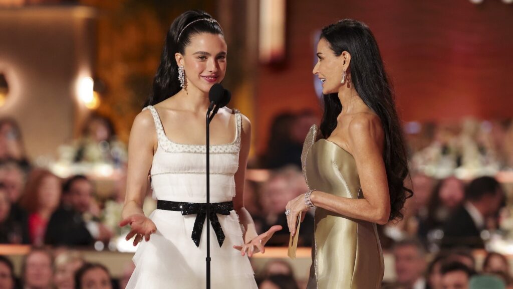 Demi Moore and Margaret Qualley channel The Substance at the Golden Globes