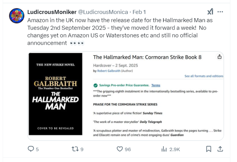 Shift in Hallmarked Man’s Release Date?