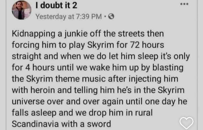 Skyrim sleep experiment