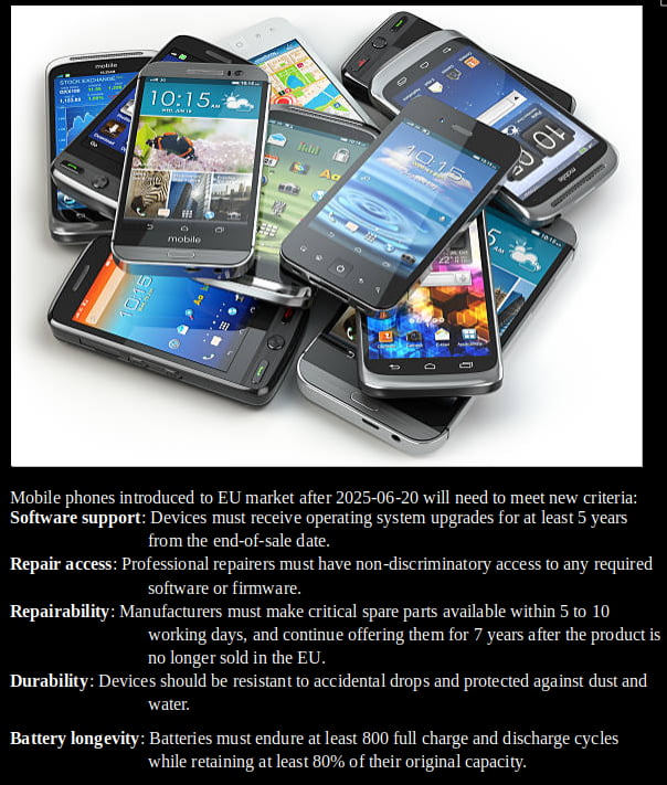 New eu requirement for mobile phones