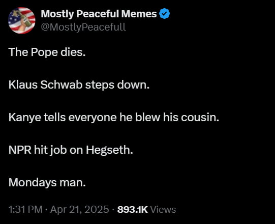 We do live in a strange timeline.