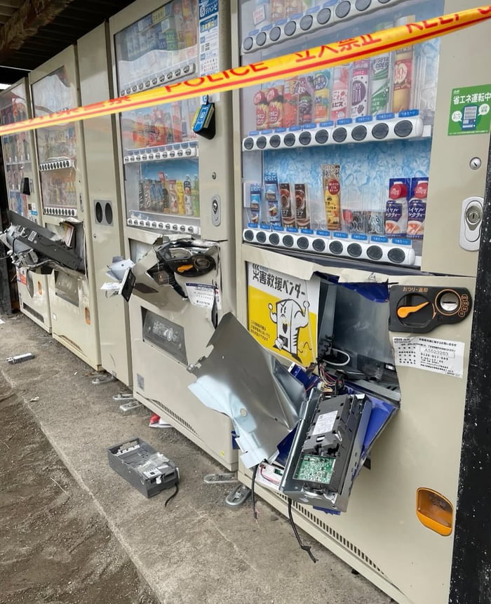 Someone stole money from a vending machine in Japan.... guess what...