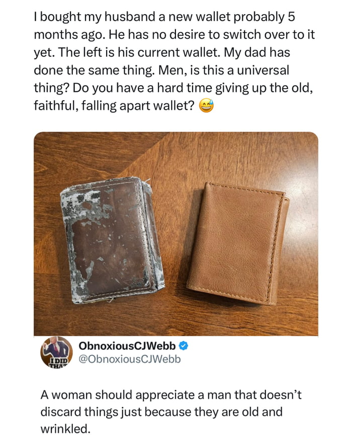 Clinging to old things like it's a loyalty contest
