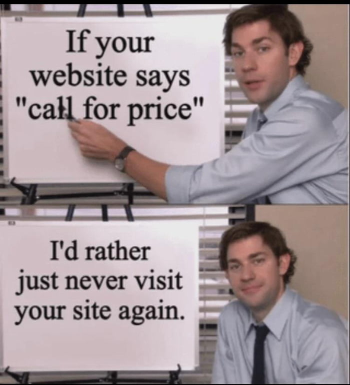 Exactly. Just show me the price