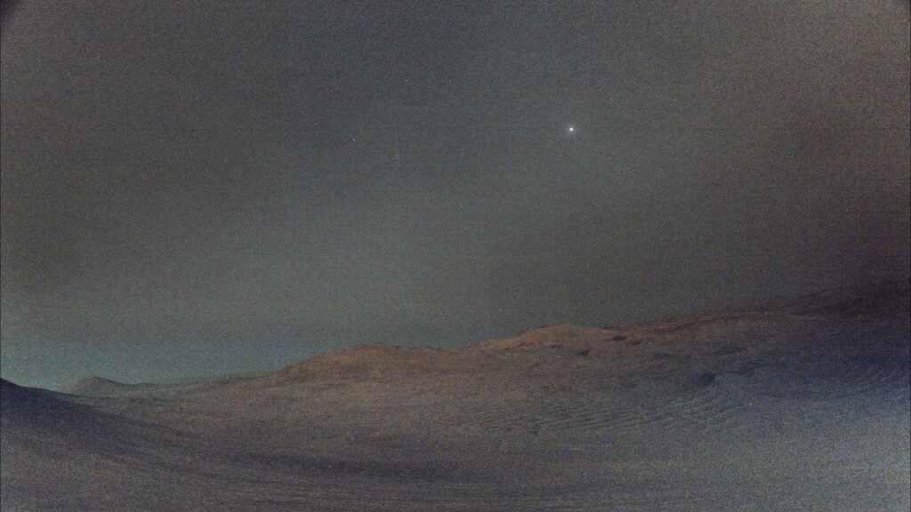 A NASA Mars rover looked up at a moody sky. What it saw wasnt a star.