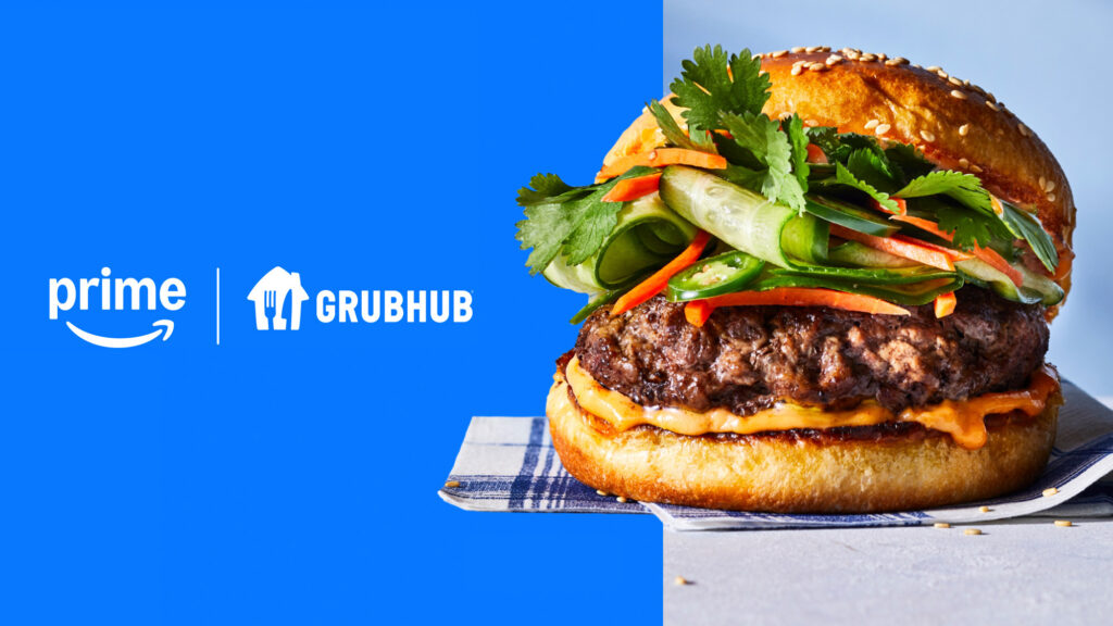 Amazon Prime members get $10 off their Grubhub orders of $20 or more for the next month