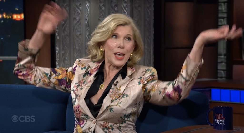 Christine Baranski tells Stephen Colbert who hated dancing on Mamma Mia