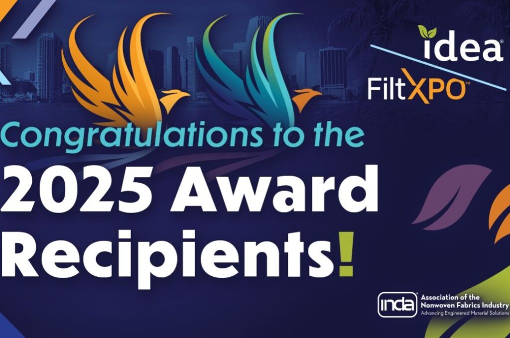 2025 IDEA, FiltXPO Awards honour innovation in nonwovens