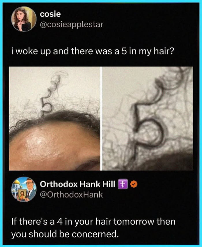 The hair is counting down
