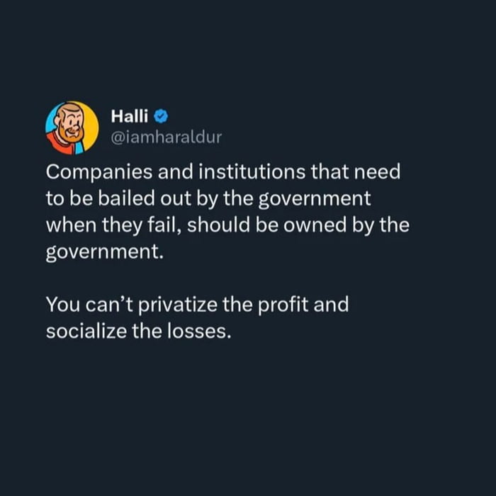 A concise take on bailouts and economic philosophy