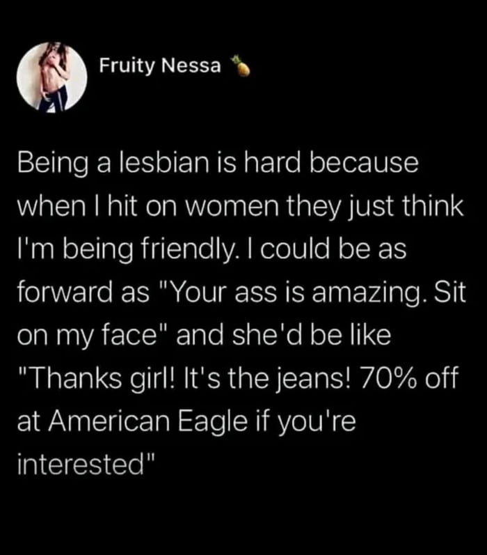 She should take the hint