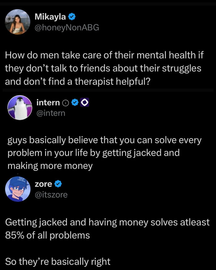The ultimate male coping mechanism