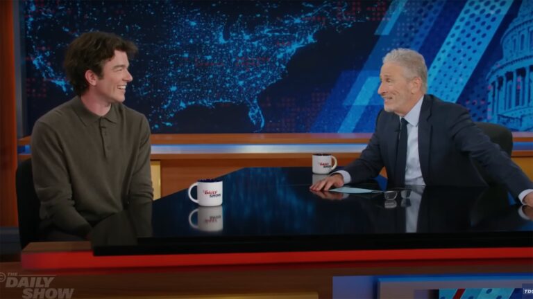 Jon Stewarts interview with John Mulaney is 19 minutes of glorious chaos