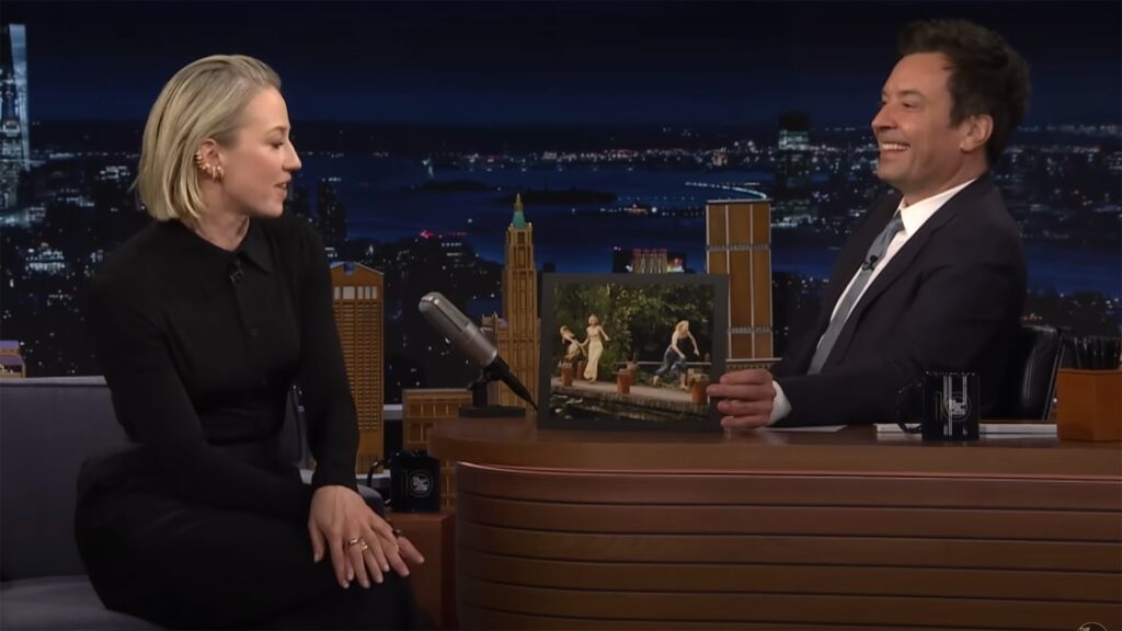 Carrie Coon gleefully reacts to White Lotus memes of her running