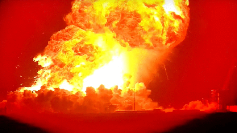 Watch SpaceXs Starship explode in giant fireball during latest test