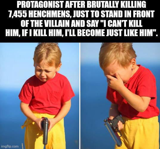 Suddenly moral after all that